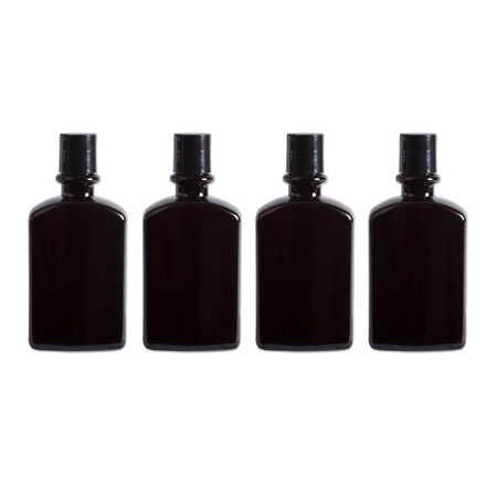 E-Living Store DII Pet 240ml Black Bottle, 4PK FBA43841